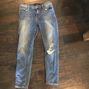 JBrand Distressed Ankle-crop jeans